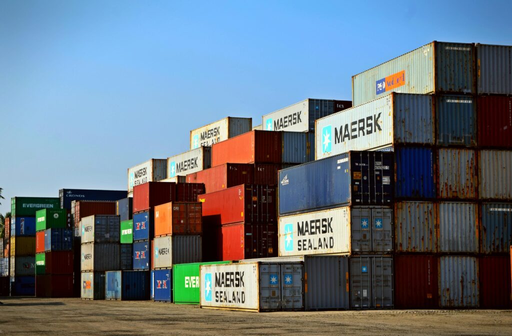 a picture of containers that are used by exporters to carry their products